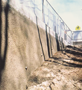 Wire Wall Finish Option: Shotcrete